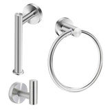 Maxbell 3 Pack Bathroom Towel Rack with Towel Ring Bathroom Accessories for Kitchen silver