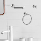 Maxbell 3 Pack Bathroom Towel Rack with Towel Ring Bathroom Accessories for Kitchen silver