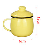 Maxbell Enamel Drinking Mug Tea Cup Juice Cup for Office Kitchen Picnic Yellow