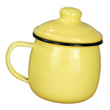 Maxbell Enamel Drinking Mug Tea Cup Juice Cup for Office Kitchen Picnic Yellow