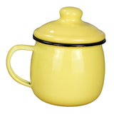 Maxbell Enamel Drinking Mug Tea Cup Juice Cup for Office Kitchen Picnic Yellow