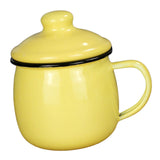 Maxbell Enamel Drinking Mug Tea Cup Juice Cup for Office Kitchen Picnic Yellow