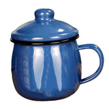 Maxbell Enamel Drinking Mug Tea Cup Juice Cup for Office Kitchen Picnic Blue