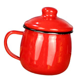 Maxbell Enamel Drinking Mug Tea Cup Juice Cup for Office Kitchen Picnic Red