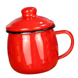 Maxbell Enamel Drinking Mug Tea Cup Juice Cup for Office Kitchen Picnic Red