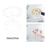 Maxbell Goblet Holder Goblet Rack Cup Holder Glass Cup Display Rack for Cafe Bar 250ml 10 Holes