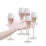 Maxbell Goblet Holder Goblet Rack Cup Holder Glass Cup Display Rack for Cafe Bar 250ml 9 Holes