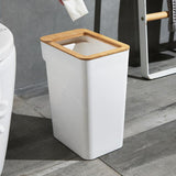 Maxbell Modern Trash Bin Garbage Can Wastebasket Dustbin Bucket for Toilet Bedroom Black 7L