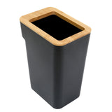 Maxbell Modern Trash Bin Garbage Can Wastebasket Dustbin Bucket for Toilet Bedroom Black 7L