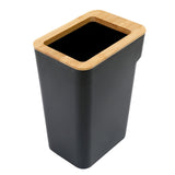 Maxbell Modern Trash Bin Garbage Can Wastebasket Dustbin Bucket for Toilet Bedroom Black 7L