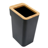 Maxbell Modern Trash Bin Garbage Can Wastebasket Dustbin Bucket for Toilet Bedroom Black 7L
