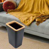 Maxbell Modern Trash Bin Garbage Can Wastebasket Dustbin Bucket for Toilet Bedroom Black 7L