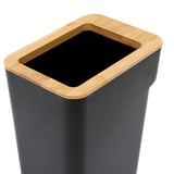 Maxbell Modern Trash Bin Garbage Can Wastebasket Dustbin Bucket for Toilet Bedroom Black 7L