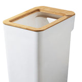 Maxbell Modern Trash Bin Garbage Can Wastebasket Dustbin Bucket for Toilet Bedroom White 10L