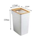Maxbell Modern Trash Bin Garbage Can Wastebasket Dustbin Bucket for Toilet Bedroom White 10L