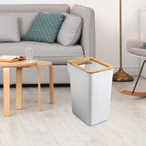 Maxbell Modern Trash Bin Garbage Can Wastebasket Dustbin Bucket for Toilet Bedroom White 10L