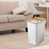 Maxbell Modern Trash Bin Garbage Can Wastebasket Dustbin Bucket for Toilet Bedroom White 10L