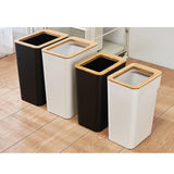Maxbell Modern Trash Bin Garbage Can Wastebasket Dustbin Bucket for Toilet Bedroom White 10L