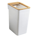 Maxbell Modern Trash Bin Garbage Can Wastebasket Dustbin Bucket for Toilet Bedroom White 10L
