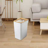 Maxbell Modern Trash Bin Garbage Can Wastebasket Dustbin Bucket for Toilet Bedroom White 10L