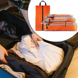 Maxbell 4x Luggage Packing Organizer Travel Storage Bags Shoes Bags for Travel Home Orange