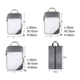 Maxbell 4x Luggage Packing Organizer Travel Storage Bags Shoes Bags for Travel Home Navy Blue