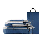 Maxbell 4x Luggage Packing Organizer Travel Storage Bags Shoes Bags for Travel Home Navy Blue