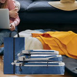 Maxbell 4x Luggage Packing Organizer Travel Storage Bags Shoes Bags for Travel Home Navy Blue