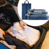 Maxbell 4x Luggage Packing Organizer Travel Storage Bags Shoes Bags for Travel Home Navy Blue