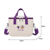 Maxbell Portable lunch Storage Bag Insulated Lunch Box Keep Warm for Camping Children Adults violet