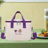 Maxbell Portable lunch Storage Bag Insulated Lunch Box Keep Warm for Camping Children Adults violet