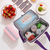 Maxbell Portable lunch Storage Bag Insulated Lunch Box Keep Warm for Camping Children Adults violet
