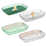 Maxbell Multipurpose Serving Tray Vanity Tray for Living Room Kitchen Dining Room Green With Drainage