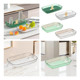 Maxbell Multipurpose Serving Tray Vanity Tray for Living Room Kitchen Dining Room Green With Drainage