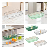 Maxbell Multipurpose Serving Tray Vanity Tray for Living Room Kitchen Dining Room Green With Drainage