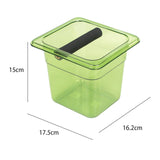 Maxbell Coffee Ground Knock Container Bin Durable for Western Restaurants Cafe Hotel Large green