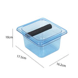 Maxbell Coffee Ground Knock Container Bin Durable for Western Restaurants Cafe Hotel Small blue