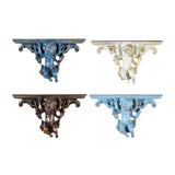 Maxbell Wall Mounted Shelf Ornate Shelves Resin Angel Statue Shelf for Wall Decor Brown