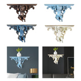 Maxbell Wall Mounted Shelf Ornate Shelves Resin Angel Statue Shelf for Wall Decor Brown