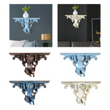 Maxbell Wall Mounted Shelf Ornate Shelves Resin Angel Statue Shelf for Wall Decor Brown