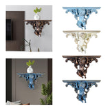 Maxbell Wall Mounted Shelf Ornate Shelves Resin Angel Statue Shelf for Wall Decor Brown