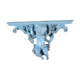Maxbell Wall Mounted Shelf Ornate Shelves Resin Angel Statue Shelf for Wall Decor Blue