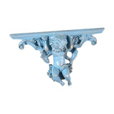 Maxbell Wall Mounted Shelf Ornate Shelves Resin Angel Statue Shelf for Wall Decor Blue