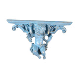 Maxbell Wall Mounted Shelf Ornate Shelves Resin Angel Statue Shelf for Wall Decor Blue