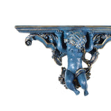Maxbell Wall Mounted Shelf Ornate Shelves Resin Angel Statue Shelf for Wall Decor Dark Blue