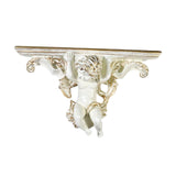 Maxbell Wall Mounted Shelf Ornate Shelves Resin Angel Statue Shelf for Wall Decor White