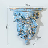 Maxbell Retro Floating Shelves Flower Pot Stand Holder Wall Organizer Resin Antique style A