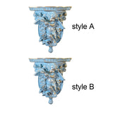 Maxbell Retro Floating Shelves Flower Pot Stand Holder Wall Organizer Resin Antique style A