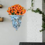 Maxbell Retro Floating Shelves Flower Pot Stand Holder Wall Organizer Resin Antique style B