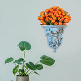 Maxbell Retro Floating Shelves Flower Pot Stand Holder Wall Organizer Resin Antique style B